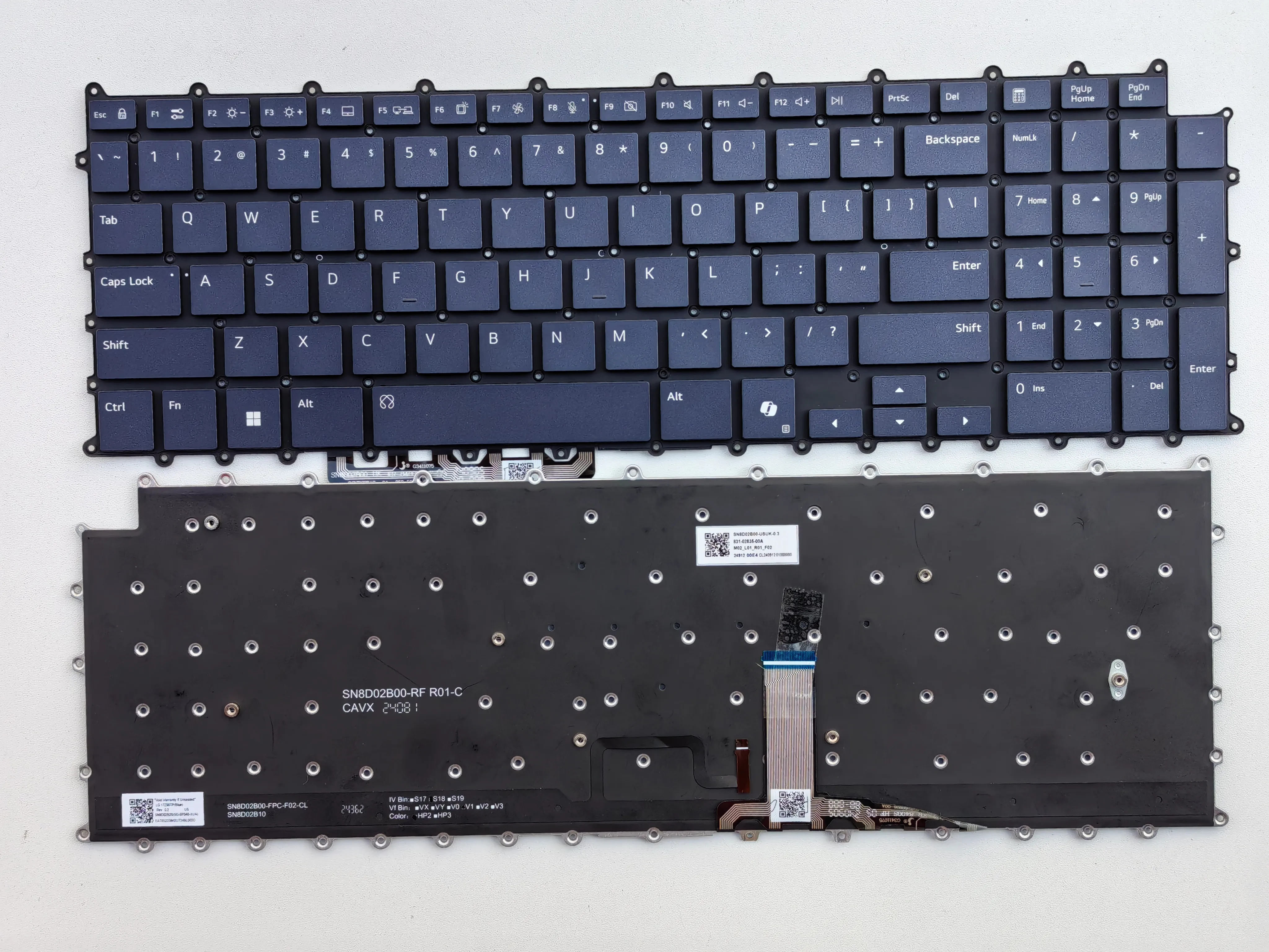Picture of Laptop US keyboard forNew Replacement Keyboard Laptop For LG 17Z90TP AI key Dark blue Backlit US US Layout